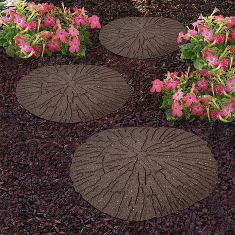 Reversible Eco-Friendly Cracked Log Stepping Stones - Single Unit